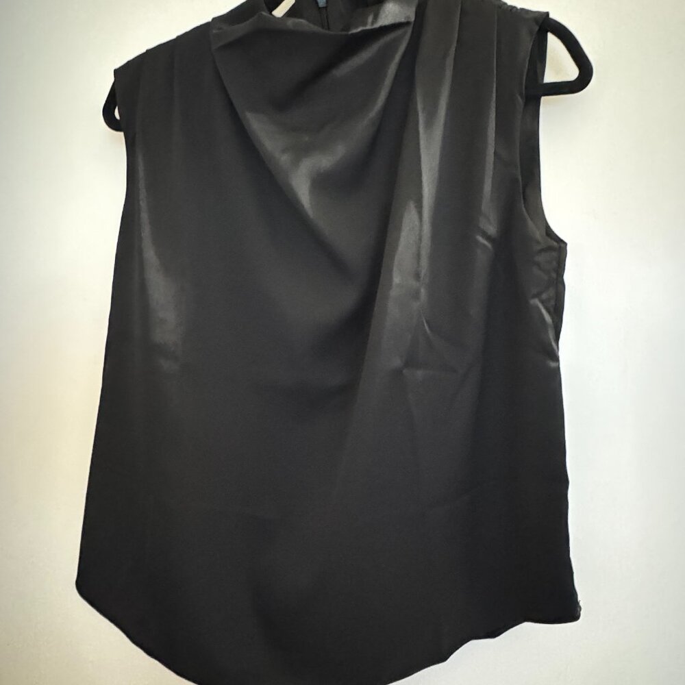 Modern Citizen  Allegra Sleeveless Draped Blouse BLACK XS